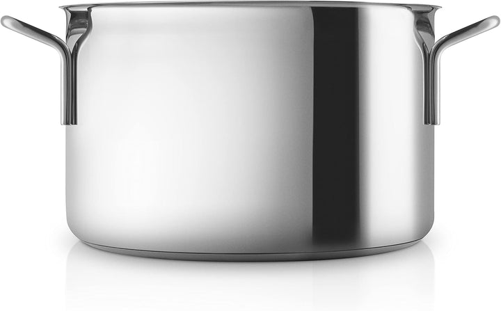 Eva Trio | Stainless Steel Topf 6,5 l 24 cm | Perfekt für eine grosse Portion Suppe, Schmorgerichte,