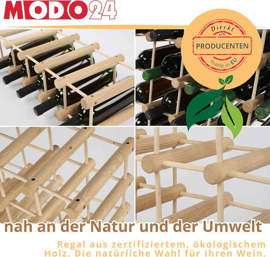 Weinregal Modular TANNE, für 24 Flaschen oder mehr, Flaschenregal, Weinständer, Getränkeregal, Flasc