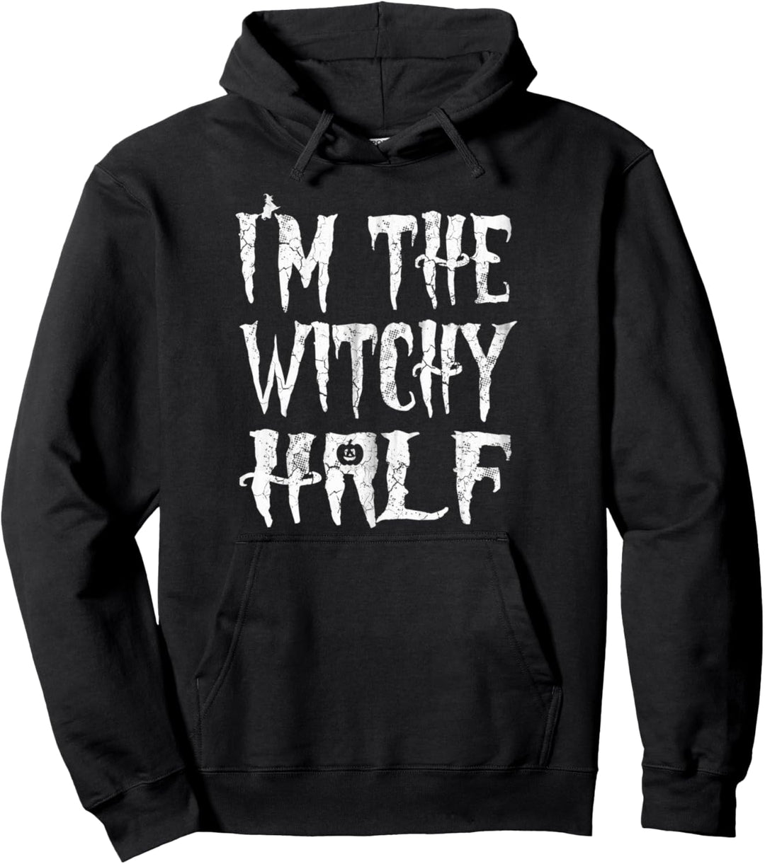 Ich bin die Witchy Half Halloween Paare Pullover Hoodie