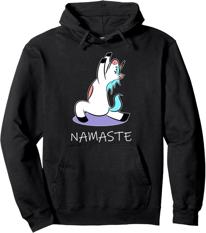 Einhorn Yoga Namaste Pullover Hoodie
