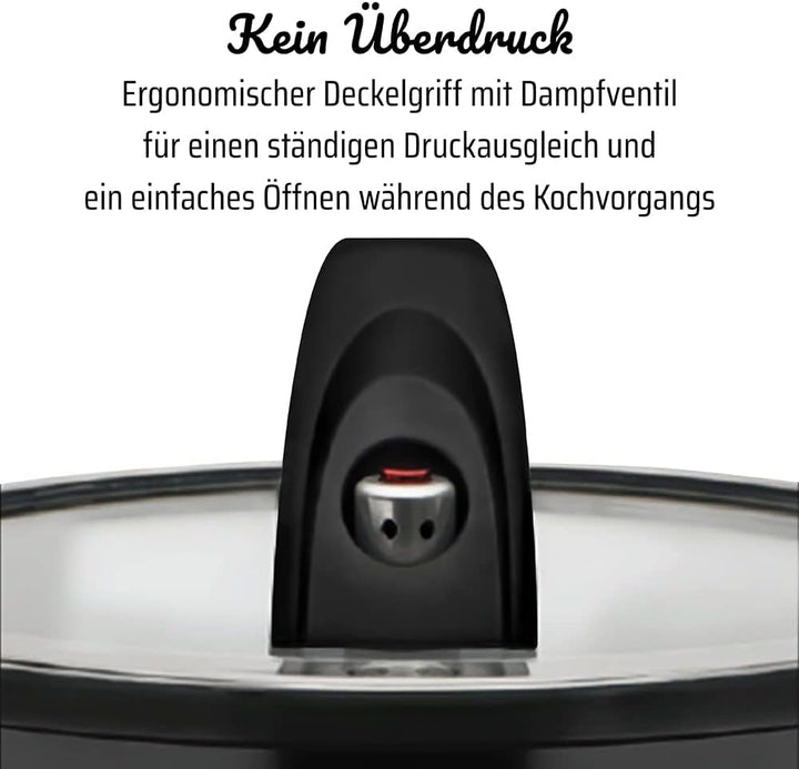 GSW Nero Energiespartopf Gourmet – hochwertiger Kochtopf mit Deckel, ideal für energiesparendes und