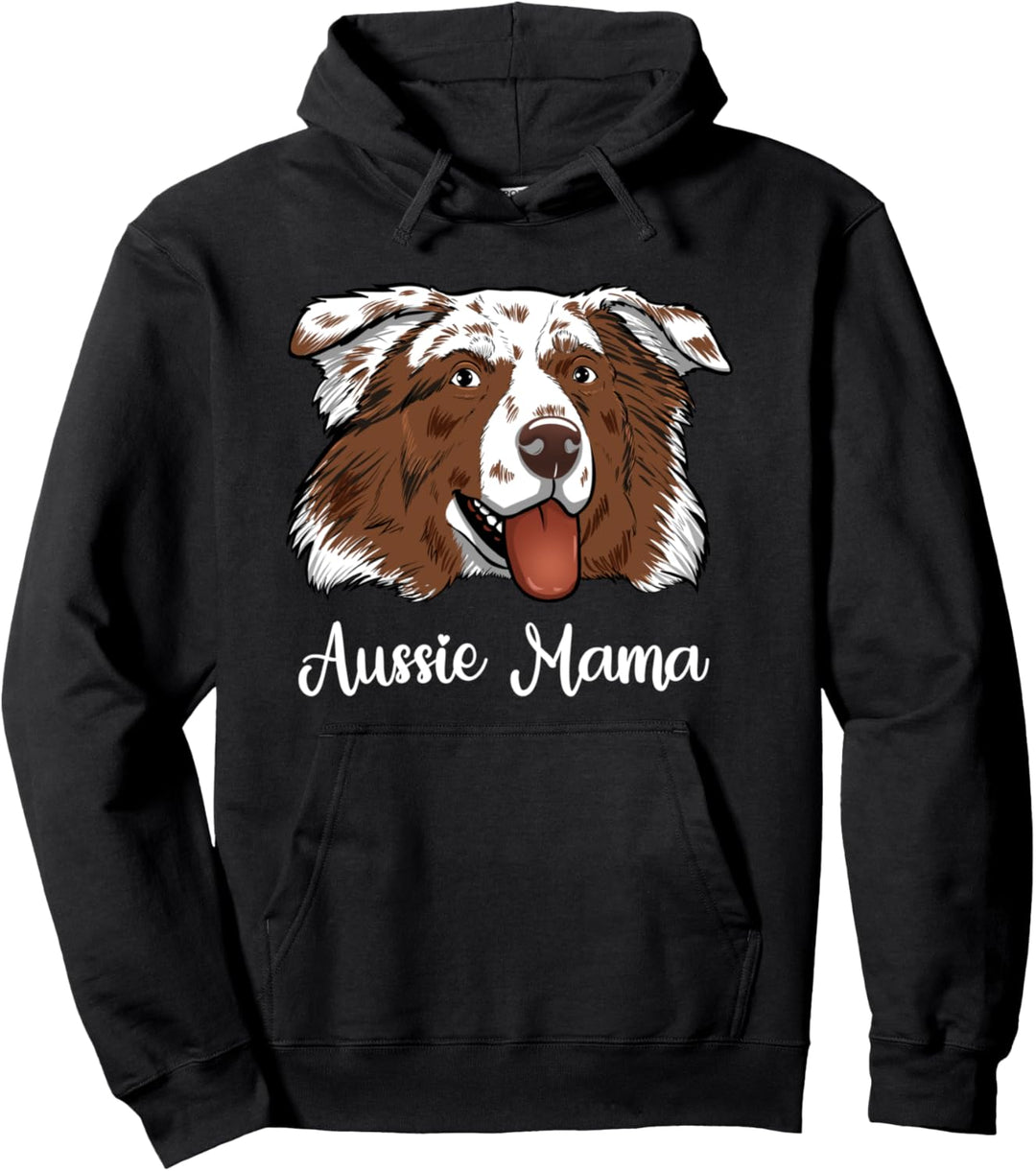 Red Merle Aussie Mama Aussie Hund Australian Shepherd Pullover Hoodie
