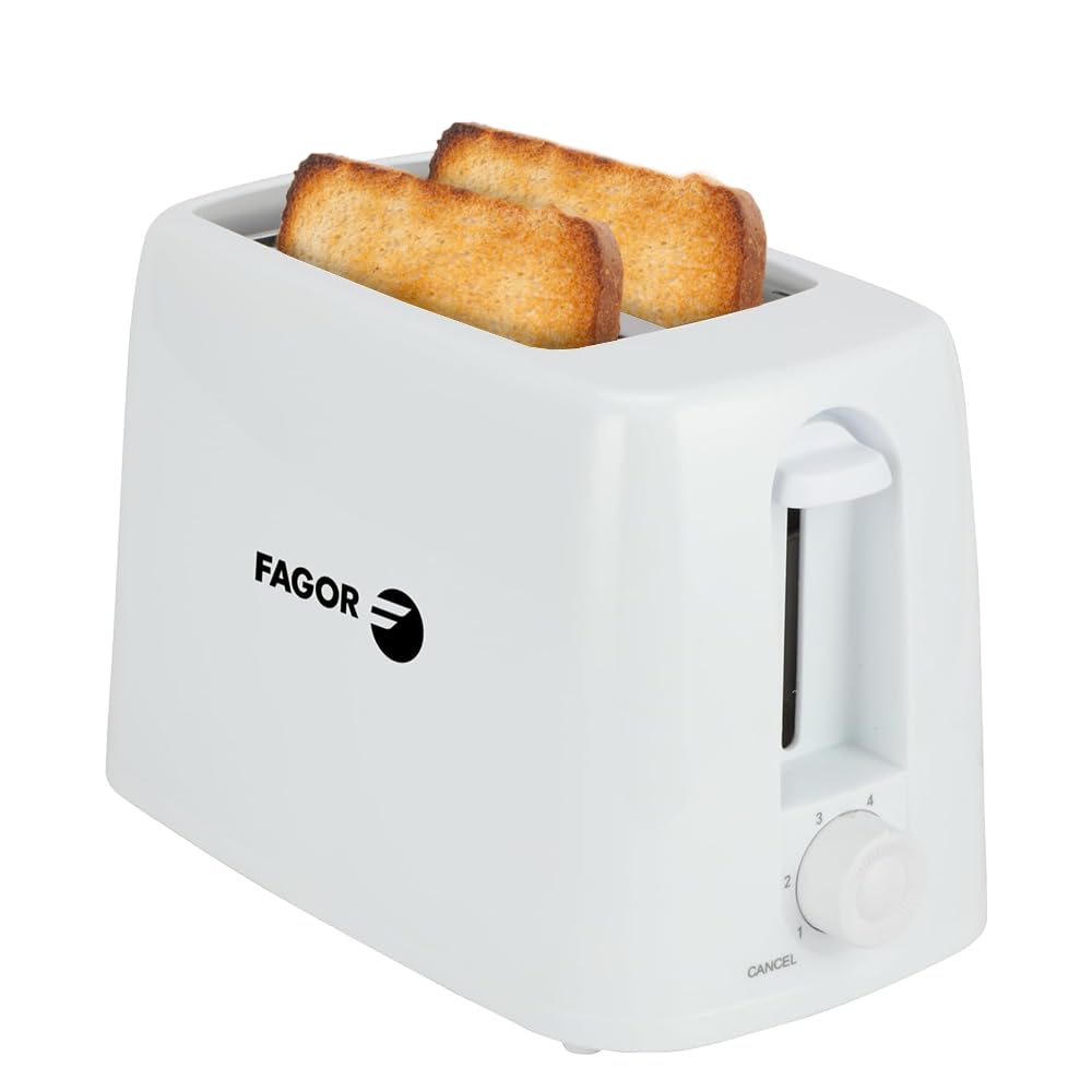 Fagor FlexiToast 650W Toaster - 2 Schlitze, einstellbare Steuerung, Automatikfunktion, kompaktes Des