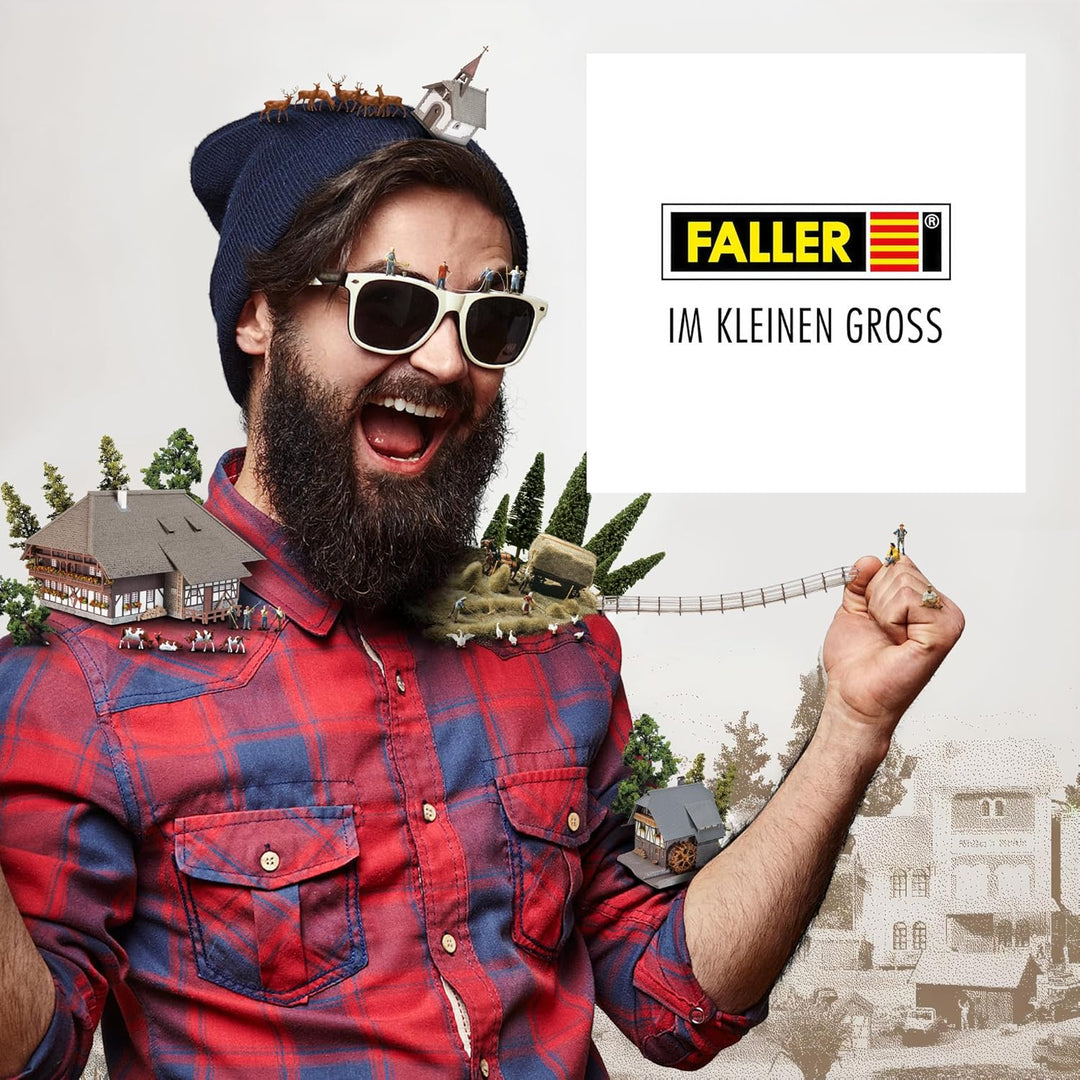 FALLER Fahrgeschäft FUN-Schiff Modellbausatz mit 252 Einzelteilen 285 x 183 x 210 mm I Modelleisenba