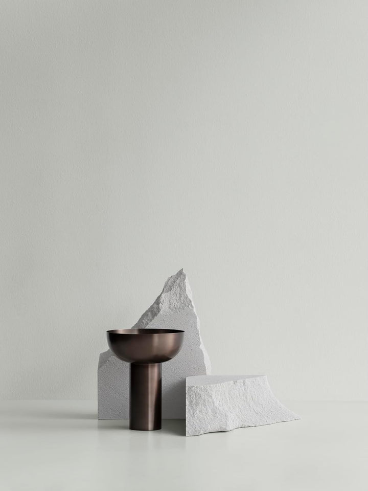 blomus Vase MIYABI | Blumenvase aus hochwertigem Edelstahl | Dekovase Farbe Burned Metal | Grösse L