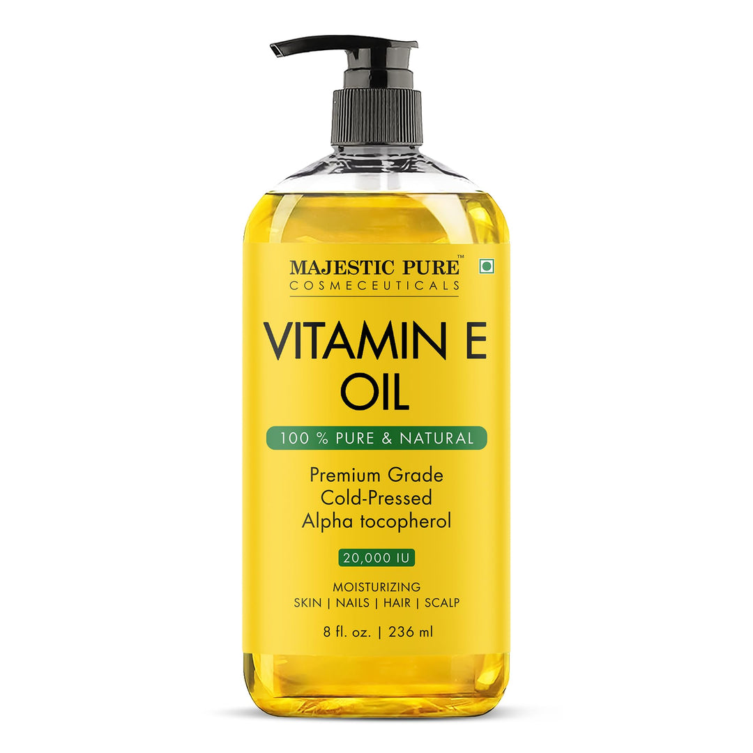MAJESTIC PURE Vitamin E Oil | 100% reines & natürliches kaltgepresstes Vitamin E-Öl für Haut, Narben