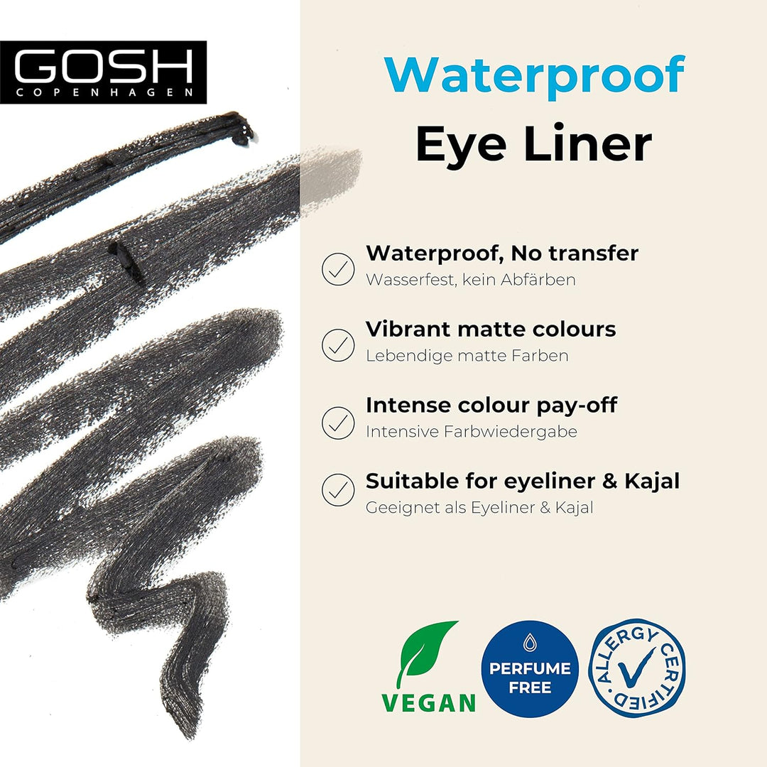 GOSH Wimperntusche & Eyeliner Geschenkset EYECANDY 2-teilig I wasserfeste Mascara für extra Länge &