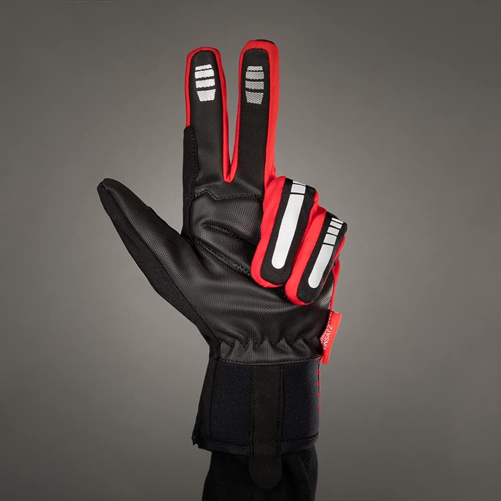 Chiba 2nd Skin Fahrrad Handschuhe lang rot/schwarz 2023 XS (6), XS (6)