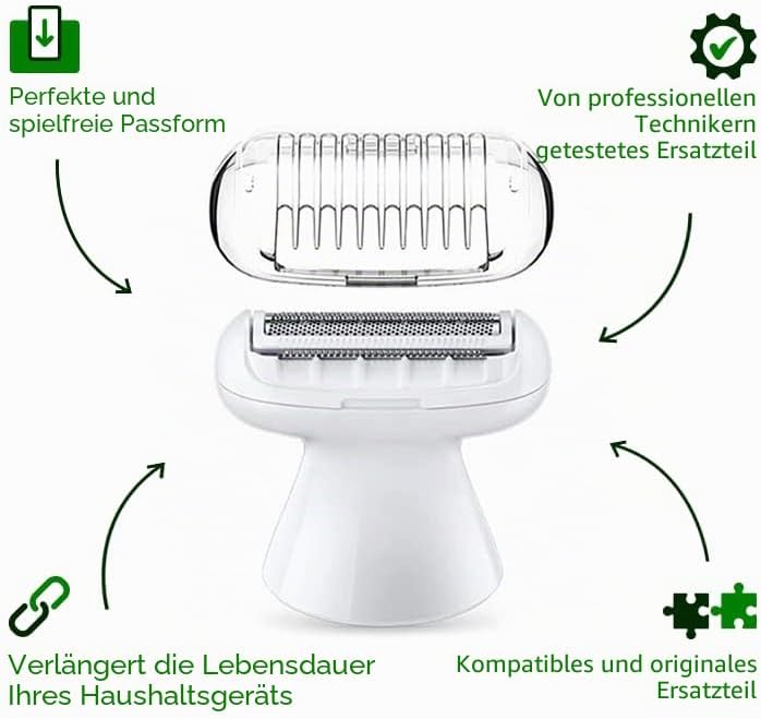 Electrododo 81719635 Rasierkopf für Epilierer Braun Silk Epil 9 Flex