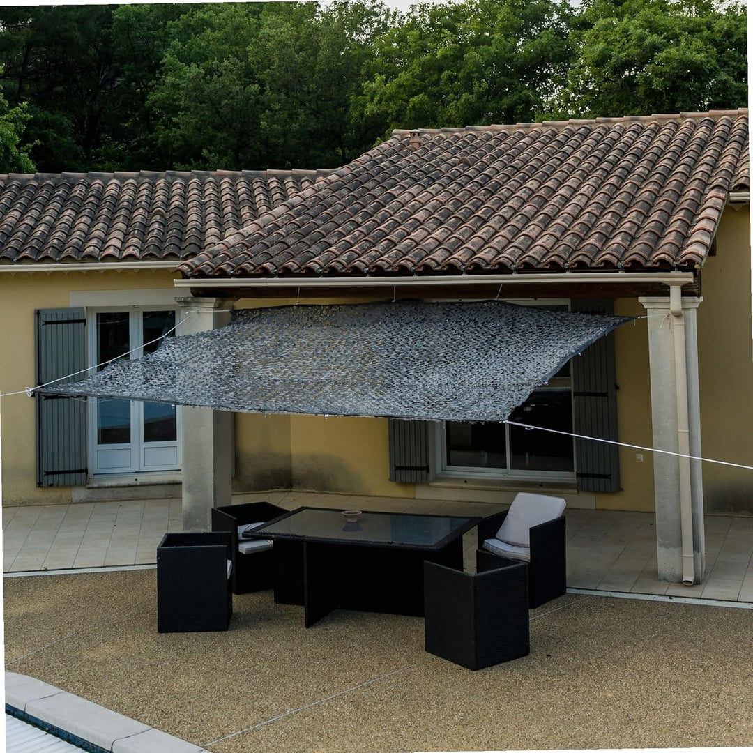 WerkaPro 10794 Sonnensegel aus Polyester, rechteckig, 3 x 4 m, grau, für Balkon, Terrasse und Garten