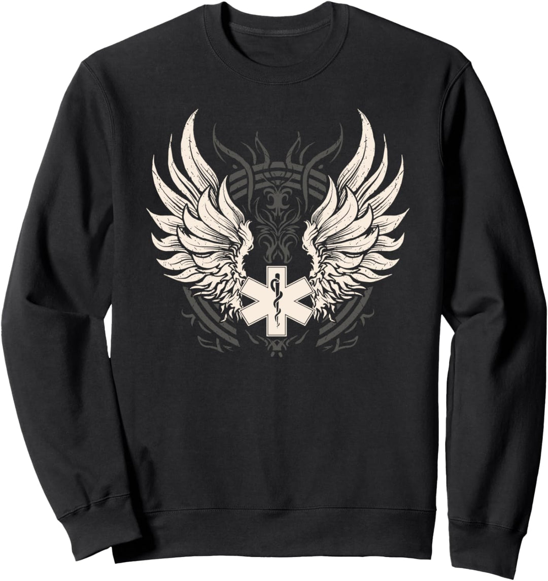 Notfallsanitäter, Rettungsdienst, Engel, Flügel, 112 Outfit Sweatshirt