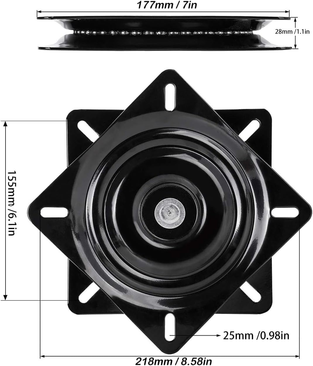 Universal Möbel Drehteller, Metall Möbel Drehteller, Drehbeschlag Schwerlast, 360° Grad Swivel Dreht