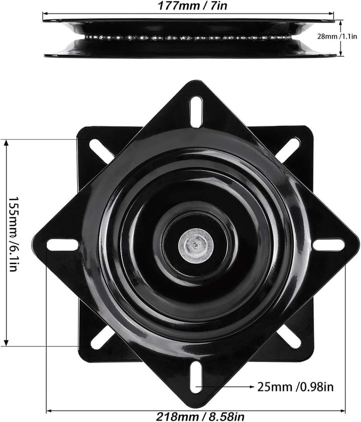 Universal Möbel Drehteller, Metall Möbel Drehteller, Drehbeschlag Schwerlast, 360° Grad Swivel Dreht