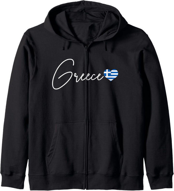 Griechenland Herz Pride Griechische Flagge Kapuzenjacke