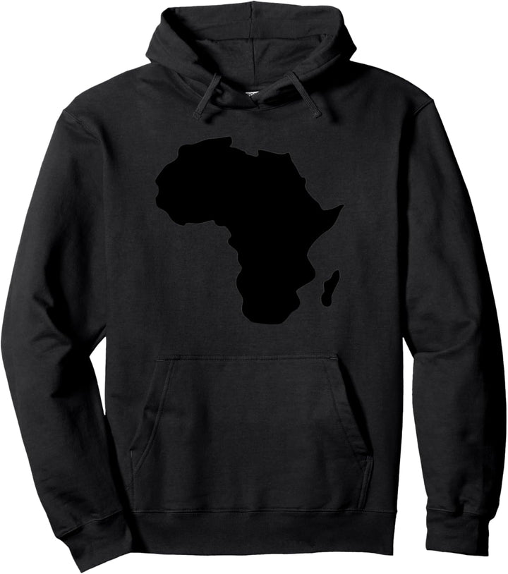 Afrika-Karte, abstrakte Kunst, schwarze Kontur Pullover Hoodie