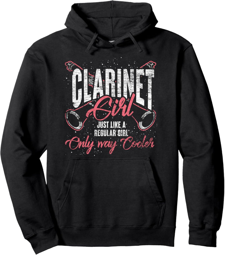Lustiges Klarinetten Mädchen Geschenk Musiker Klarinettist Pullover Hoodie