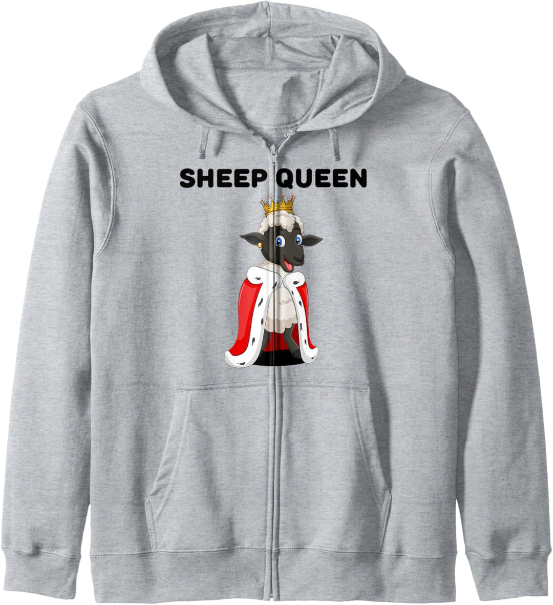 Sheep Queen | Mädchen Schaf T-Shirt | Damen Schaf Kapuzenjacke