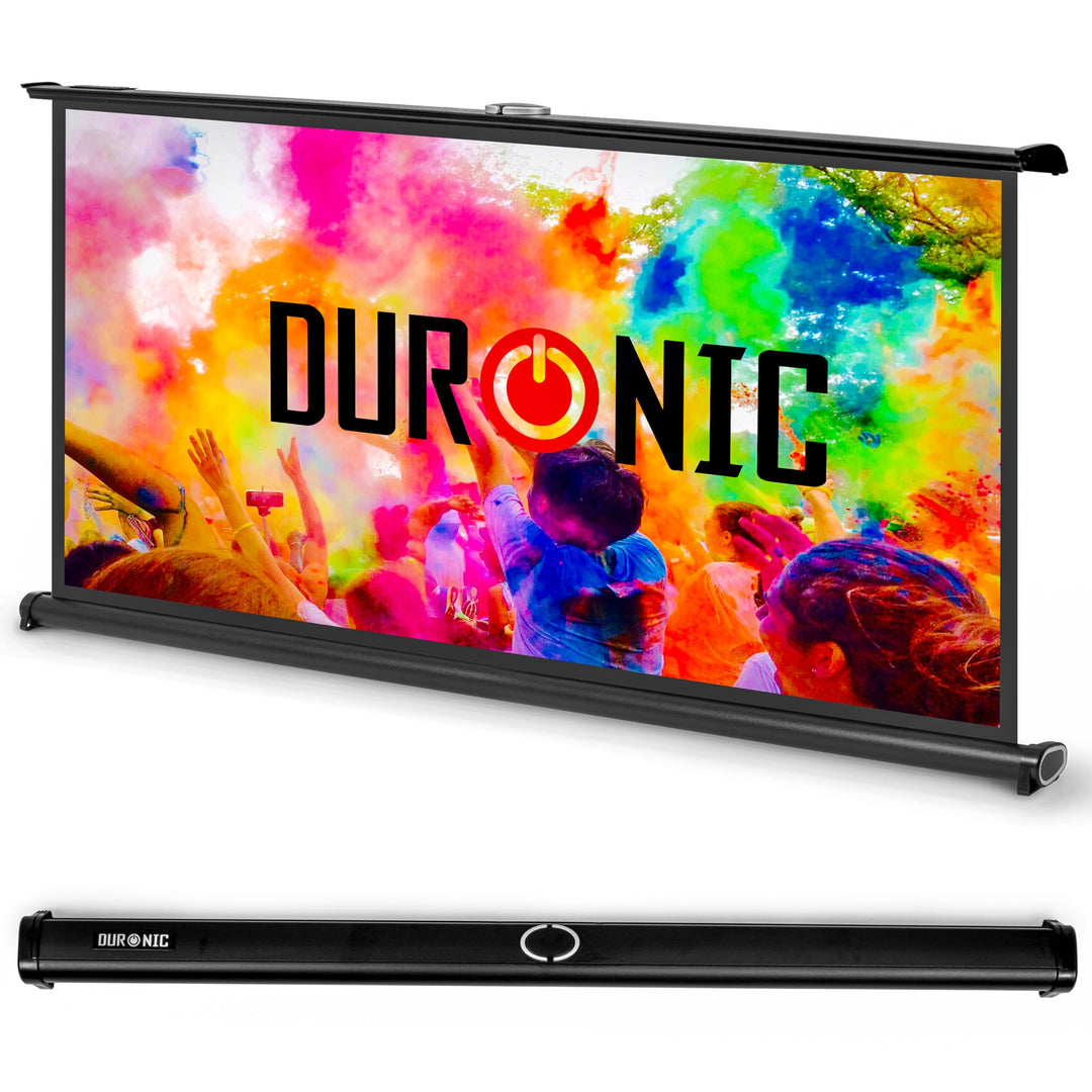 Duronic DPS40 16:9 Beamer Leinwand | 40 Zoll Projektor Leinwand | 16:9 Heimkino | Gain +1 Mobile Bea