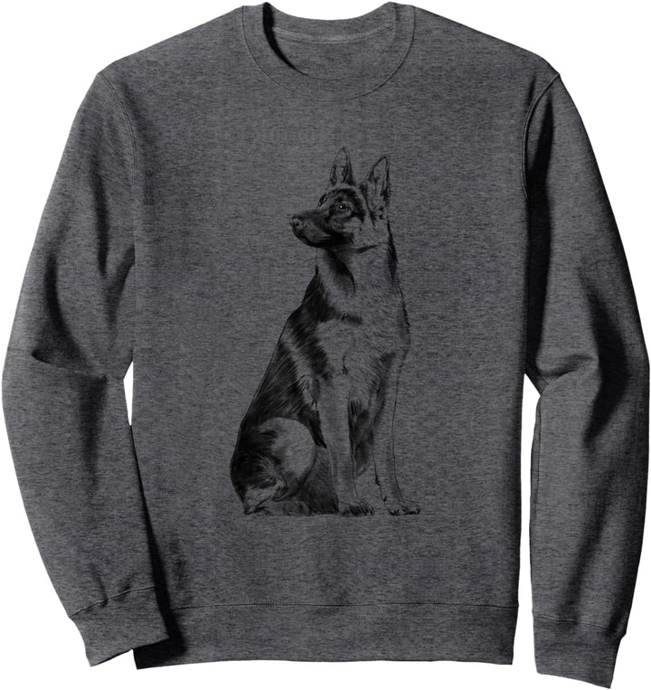 Sitzender Hund Deutscher Schäferhund Sweatshirt