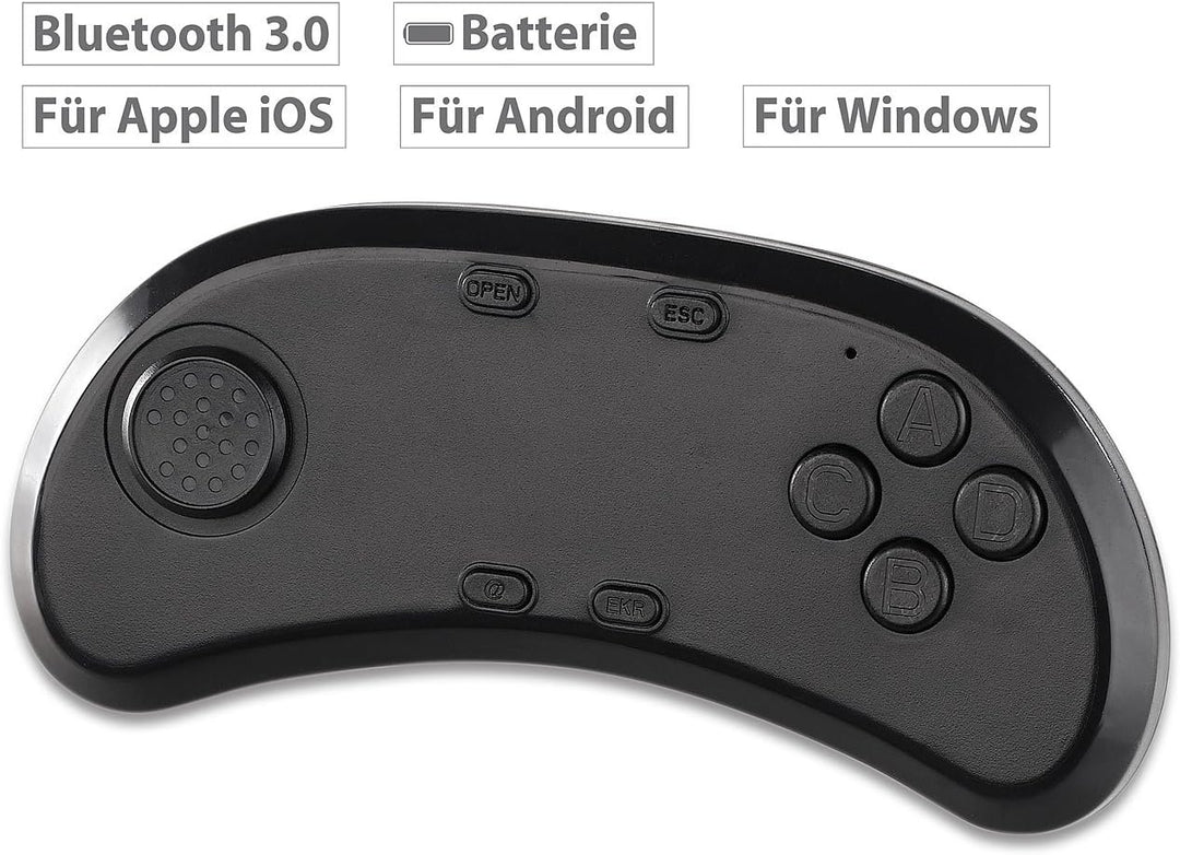 auvisio 2er-Set Gamepad & Musik-Controller für VR-Brillen, Bluetooth 3.0
