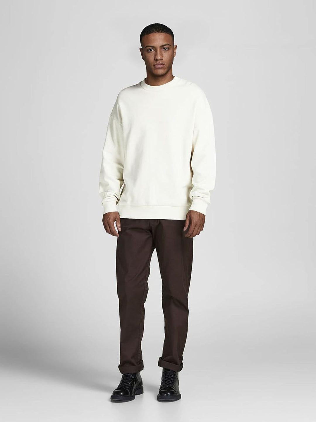 JACK &amp; JONES Male Sweatshirt Klassisches XXL Weiss (White/Reg Fit), XXL Weiss (White/Reg Fit)