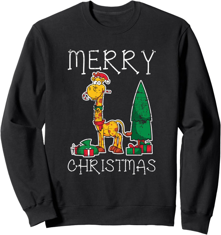 Safari Tiere Weihnachten Geschenk Giraffe Sweatshirt