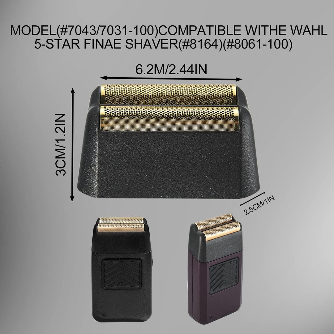 Ersatz Rasierköpfe kompatibel mit Wahl Foil Shaver (Black/2) Schwarz / 2, Schwarz / 2