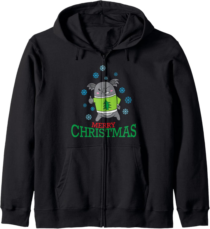 Koalabär wünscht frohe Weihnachten Kapuzenjacke