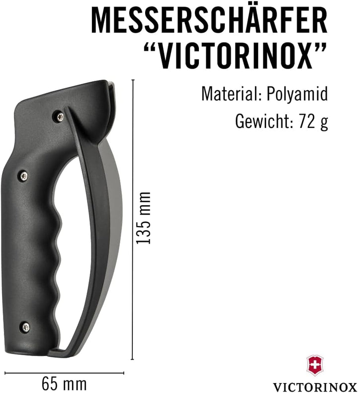 VICTORINOX Profi Messerschärfer, Messerschleifer, Knife Sharpener, Robuster Kunststoffgriff, Grau Si
