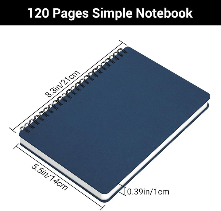 Notizbuch A5 Liniert - 4 Stück Notebooks Spiralbindung - 100g/m² Liniert Notizheft A5-14x21cm Spiral