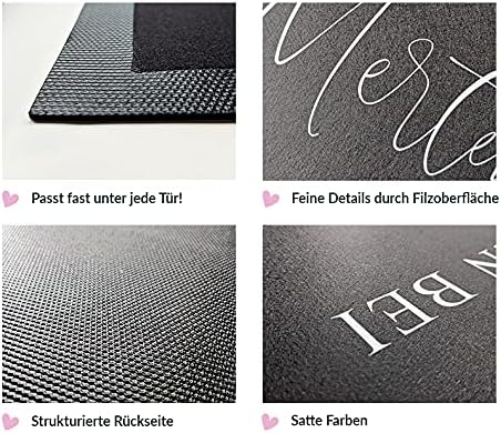 Fussmatte - Willkommen - Türmatte Fussabtreter Schmutzfangmatte zum Einzug Geburtastag Hochzeit WG G
