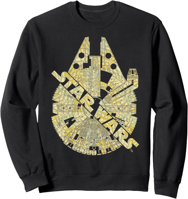 Star Wars Millennium Falcon Sash Top View Poster Sweatshirt