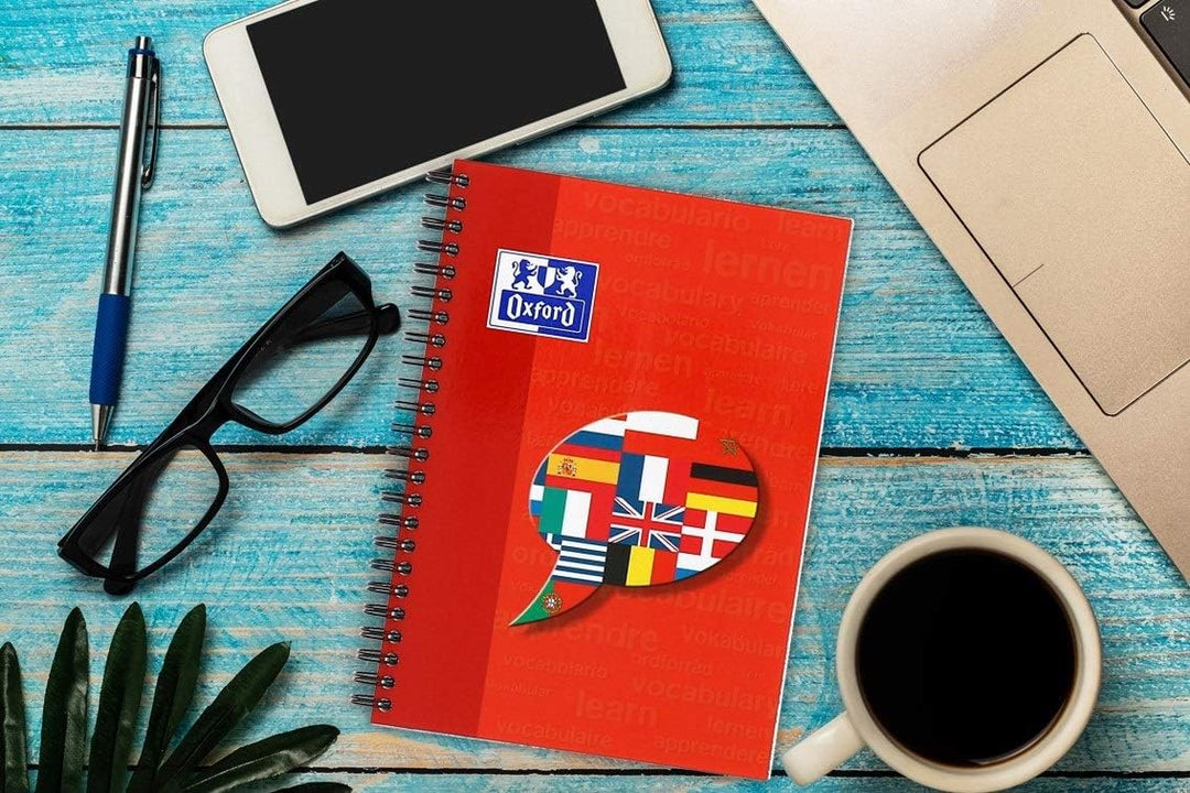 Oxford Schule Vokabel-Coach A5 mit 2 Spalten, rot und blau, 10er Pack 10 Stück, 10 Stück