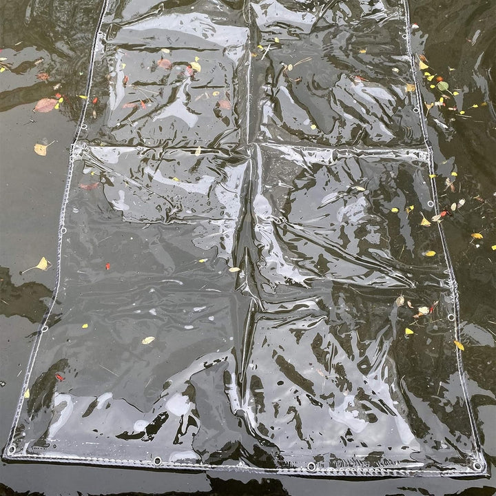 Abdeckplane Transparente mit Ösen, 0,3mm Klare wasserdichte PVC Plane, Vielseitige Gemüseabdeckung f