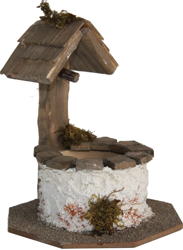 Dekoprojekt Krippenzubehör Brunnen rund, Gross 12 cm