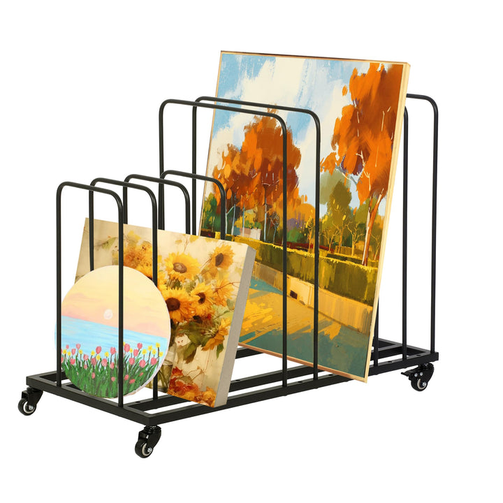 Kunst-Aufbewahrungsregal aus Metal, Mobile Kunst-Trockengestell mit Rollen Bremse, Kunstdruck-Präsen