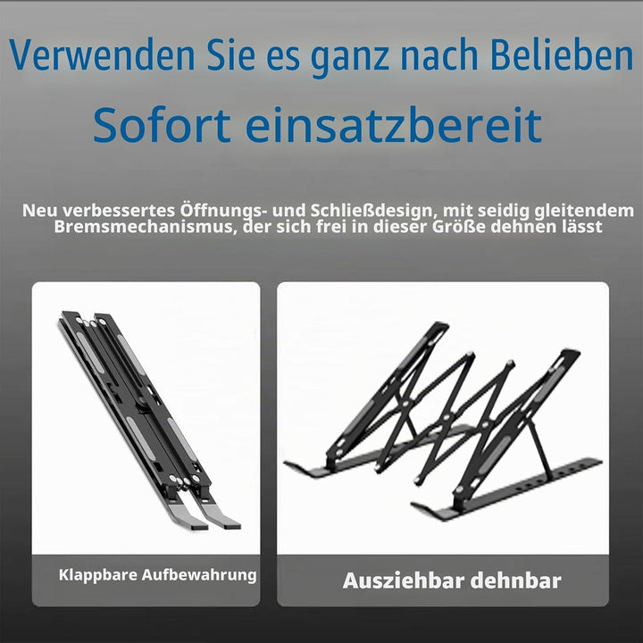 Laptop ständer aus Aluminium,Faltbarer,belüfteter Halter,laptopständer höhenverstellbar,Ergonomisch