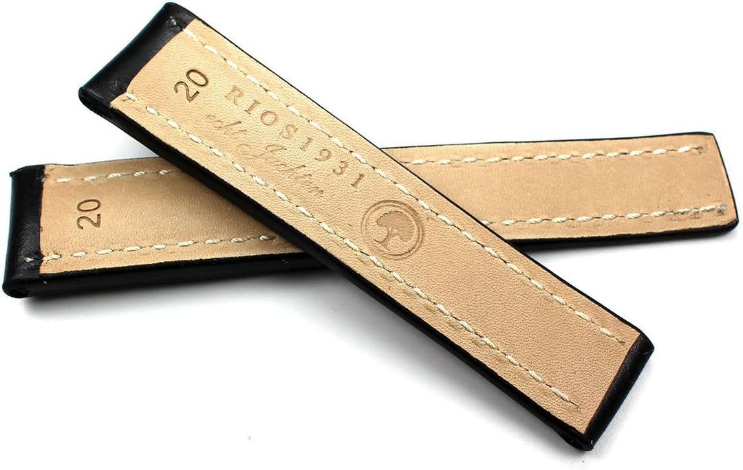 RIOS1931 Herren Leder Uhrenarmband Für Faltschliesse Handvernäht Breitling