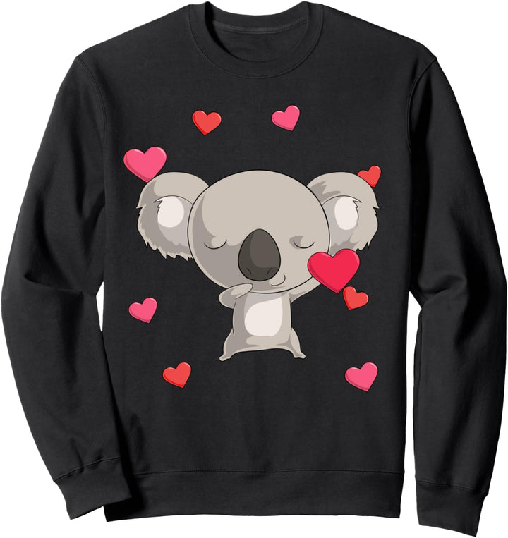 Dabbing Koalabär Valentinstag Love Heart Dance Pose Koala Sweatshirt