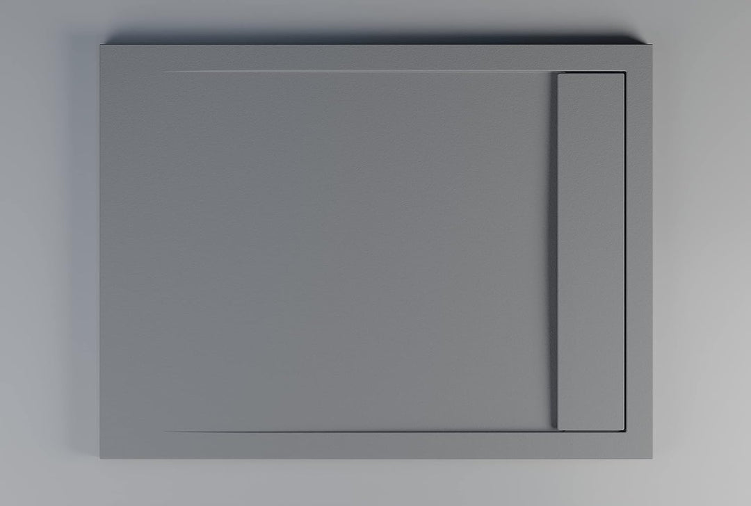 Bernstein Duschtasse New York 90x120 cm Betonoptik, Flache Duschwanne in Steinoptik, Rechteckiges Du