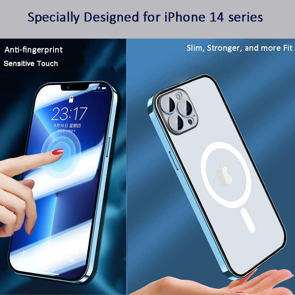 CeeEee iPhone 14 Pro Max Hülle Original Case Stossfänger Metall Schutzhülle mit Sperren Schnalle 360