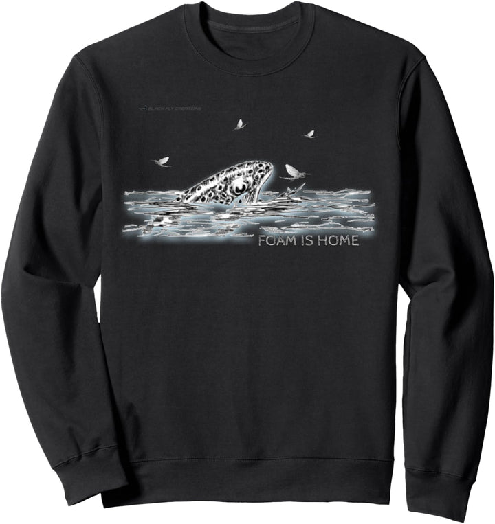 Fliegenfischen Geschenke Forelle Rising Olive Mayfly Sweatshirt