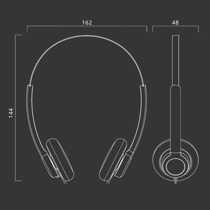 MUSE M-206 CF Stereo-Kopfhörer | 3,5 mm Klinke mit USB-C-Adapter | Leichtes Design mit verstellbarem