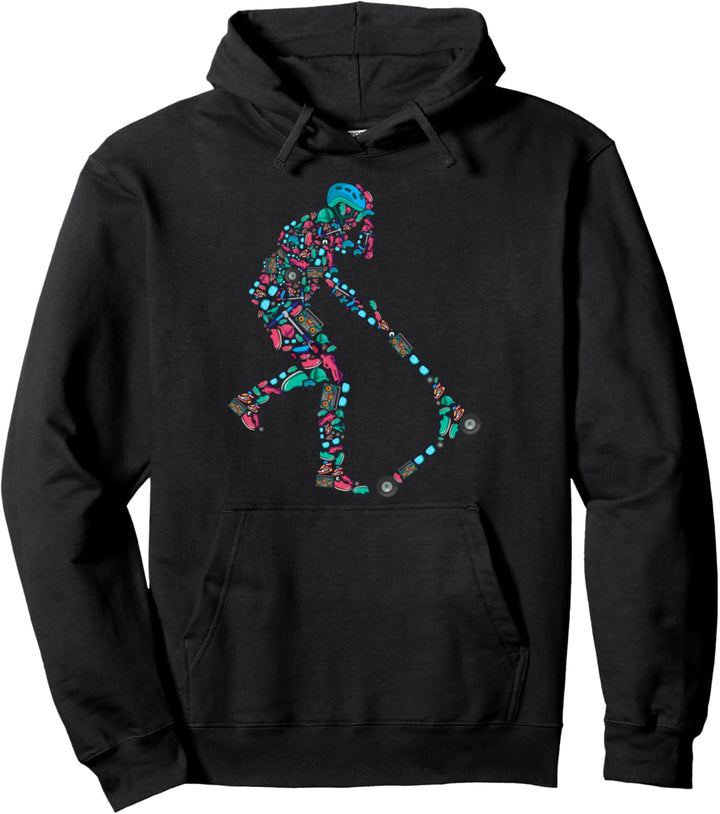 Stunt Scooter Roller Tretroller Jungen Pullover Hoodie