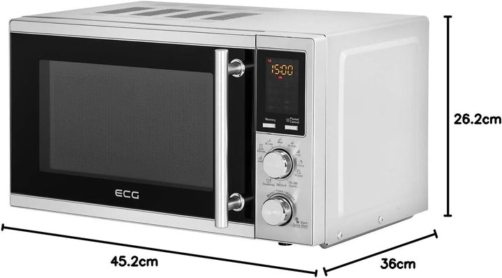 ECG Mikrowelle 700W MTD 2072 GSE, silbern
