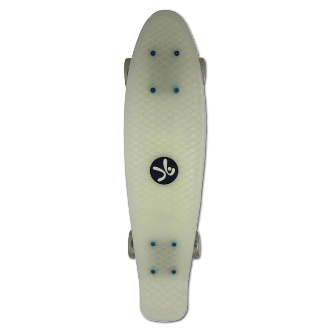 Muuwmi Skateboard Fun - Board Deck 57x15cm - ABEC 5 und PU-Rollen 60x45mm durchsichtig, durchsichtig