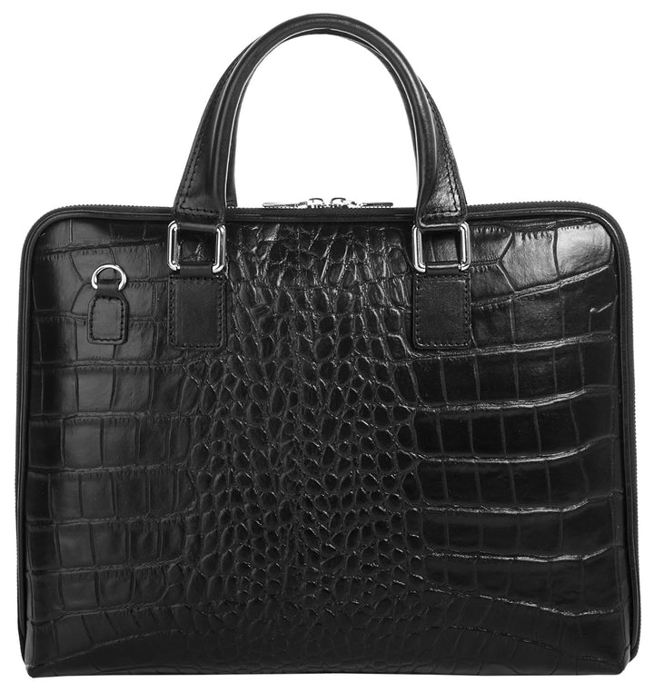 Cluty Aktentasche echt Leder schwarz Damen - 016848