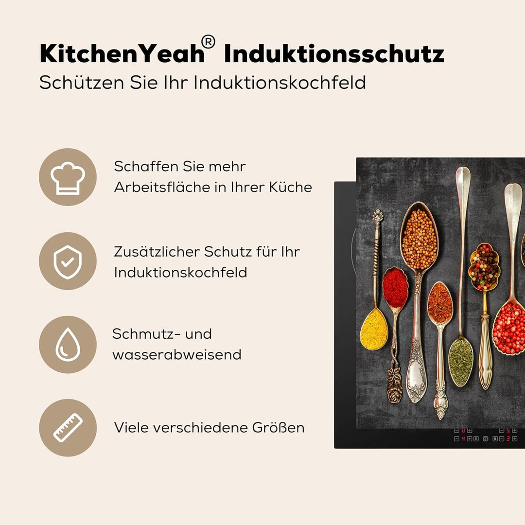 KitchenYeah© Herdabdeckplatte 59x51 cm Einteilig Ceranfeld Abdeckplatte Küche Deko Ceranfeldabdeckun