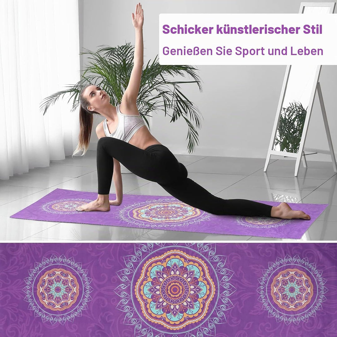 MoKo Yogamatten Handtuch, rutschfest Yoga Handtuch Auflage für Yogamatte Schweissabsorbierend Saugfä