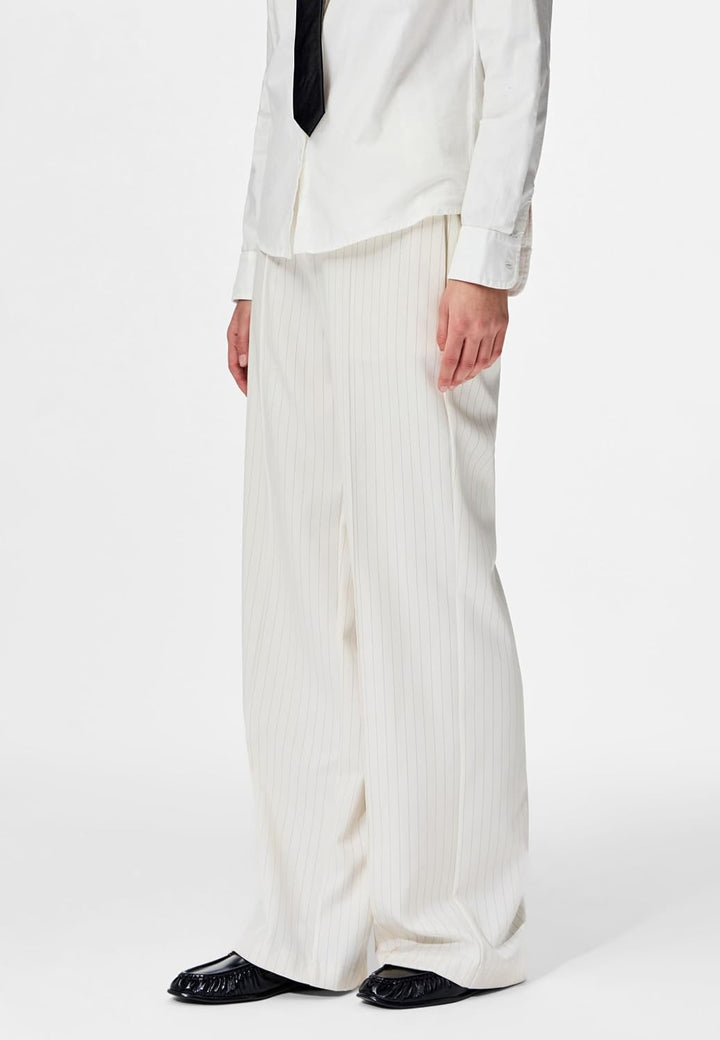 PIECES Female Hose mit weitem Bein PCBOZZY Gestreift XS Birch, XS Birch